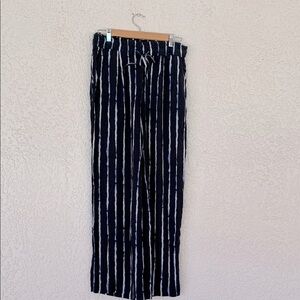 H&M striped blue and white soft long pants size 8